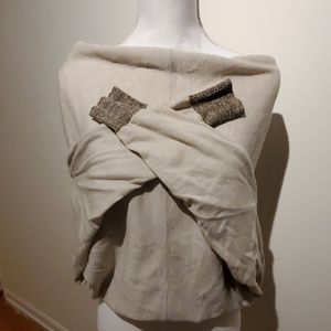 All Saints off shoulder heather S glitter trim top